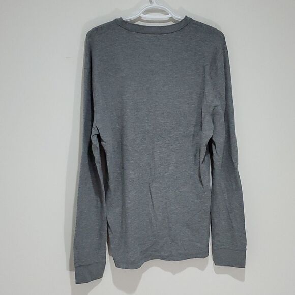 hollister large grey henley long sleeve sweater - Picture 5 of 8